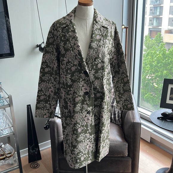 New Robert Rodriguez Floral Embroidered Car Coat Size 0 - Picture 7 of 13